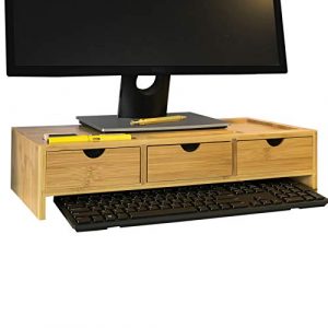 Monitorständer Holz, Schreibtisch Tischaufsatz Holznholz, Holznholz Bildschirmständer, Bildschirmständer Schreibtisch Holz, Tischaufsatz für Monitore aus Holznholz, Holz Monitorständer
